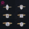 Yingma Fine Mossanite Jewelry Ring 925 Sterling Silver /9K/14K/18K Gold Moissanite Ring for Women Wedding Engagement