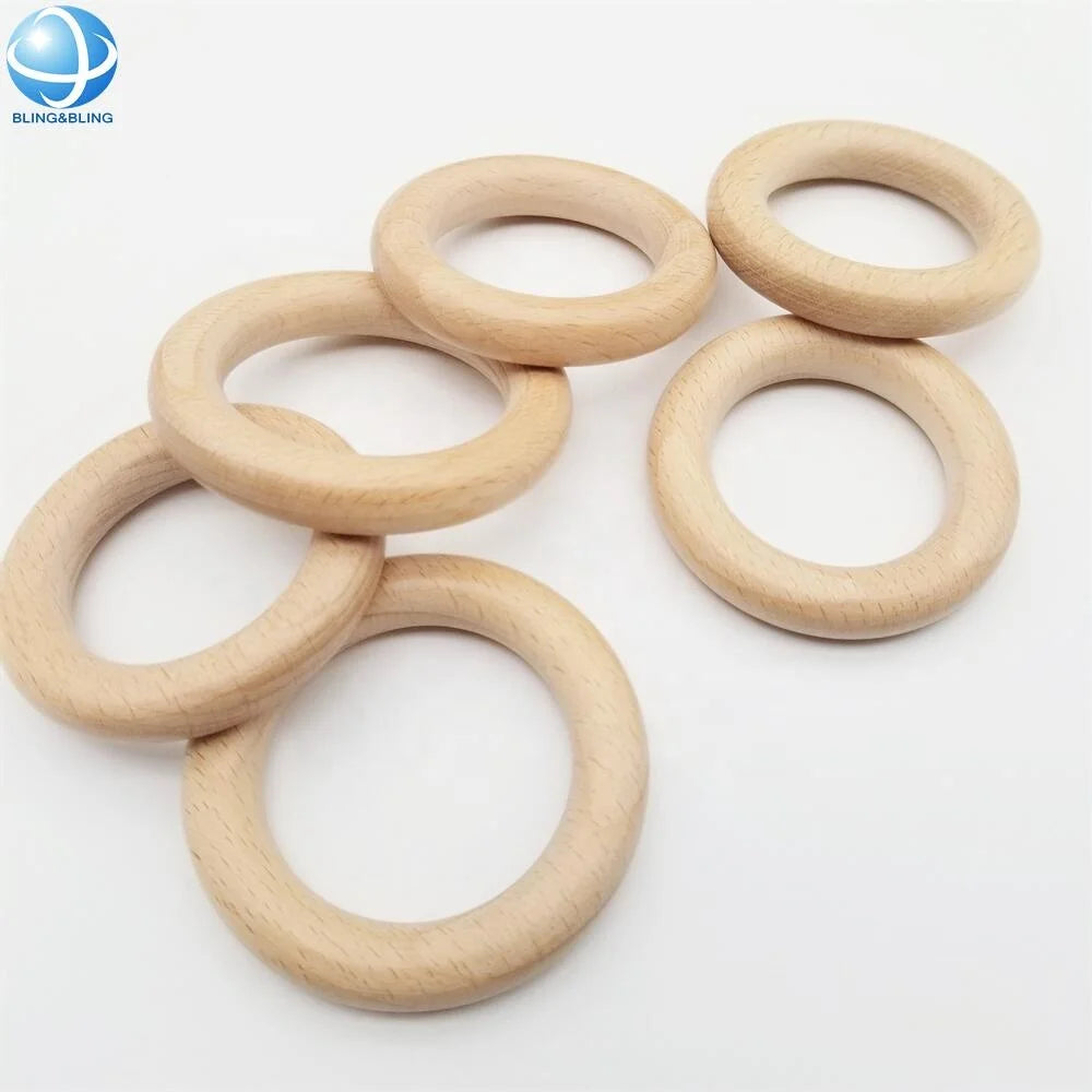 Durable Fashion Wooden Ring Bikini Connectors O Rings for Lady Beach Wear Swimsuit Decoration