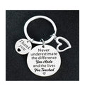 Never Underestimate the Difference You Made Keychain for Colleague Farewell Gift Going Away Appreciation Gift for Coworker