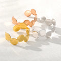 Hot Simple Custom Open Wide Face C Shape Plain Cuff Bangles 18K Gold Plated Stainless Steel Joint Wafer Bangles