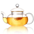 Mini 400ml 600ml 800ml Removable Infuser Stovetop Microwave Safe Glass Teapot Blooming Loose Leaf Tea Maker Set Mouth Blown