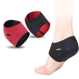 FASTLACES 2Pcs Silicone Comfort Insoles Heel Protector Plantar Fasciitis Pain Relief Washable Soft Medical Unisex Black Feet