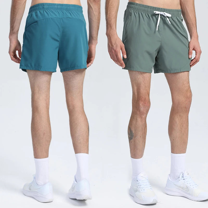 Hot Selling Solid Color Men's Gym Shorts Quick Dry Exercise Wear Short Pants Workout Fitness Bodybuilding Pants