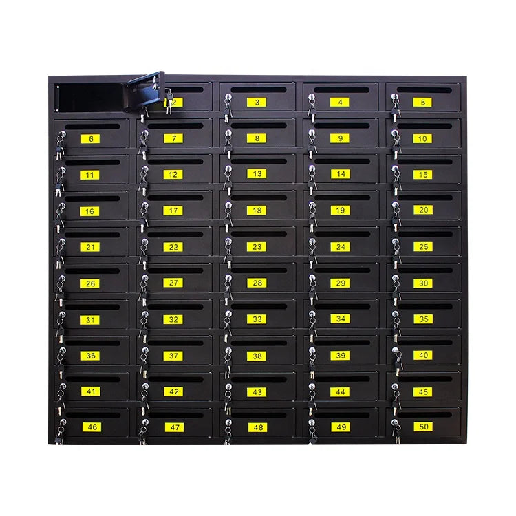 Modern Letter Box Mailbox 10 Layers 5 Wide China Factory Outdoor Mailbox with Key Lock