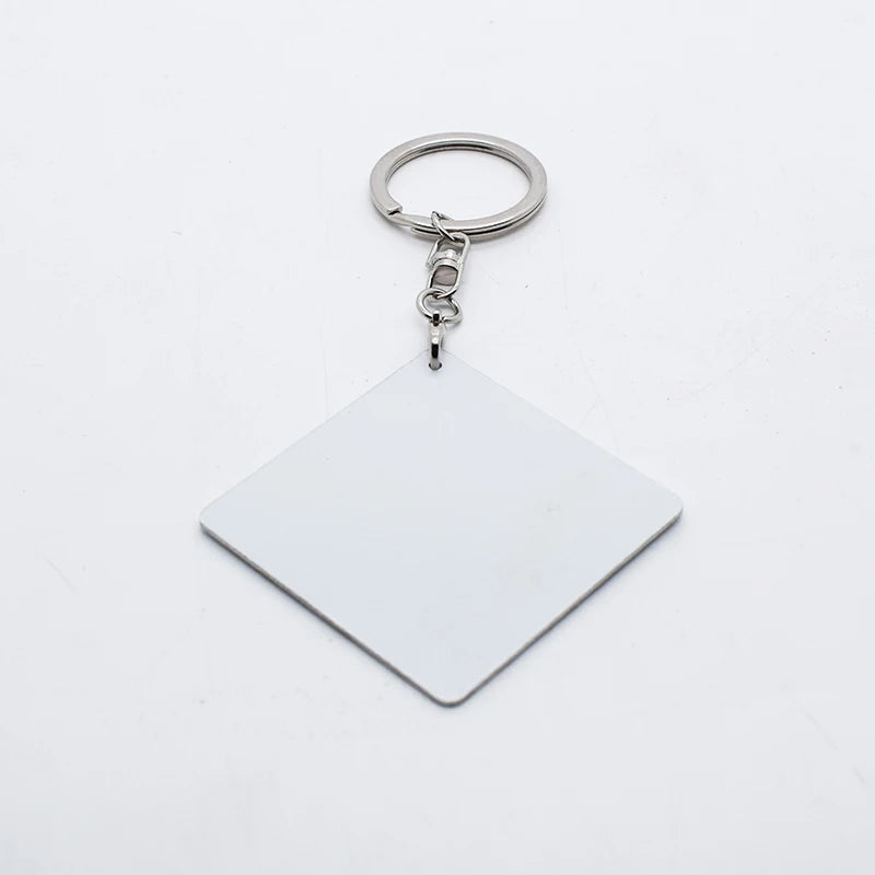 Qualisub Creative 1mm Thickness Aluminum Sublimation Digital Photo Keychain Double Sided Glossy Thermal Transfer Printing