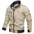 Wholesale 2025 Men's Casual Jackets Plus Size Stand-Up Collar Crocheted Cotton Zipper Closure Autumn Thin Thickness Coats