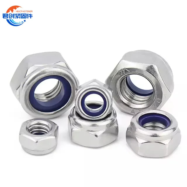 Polished Nylon Lock Nut Manufacturer with Zinc Plated Finish DIN982 DIN985 High Strength Galvanized Nylock Nut