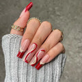 Luxury Private Label Press on Nails Handmade Custom Thick Acrylic Nails With Rhinestones Artificial Fingernails