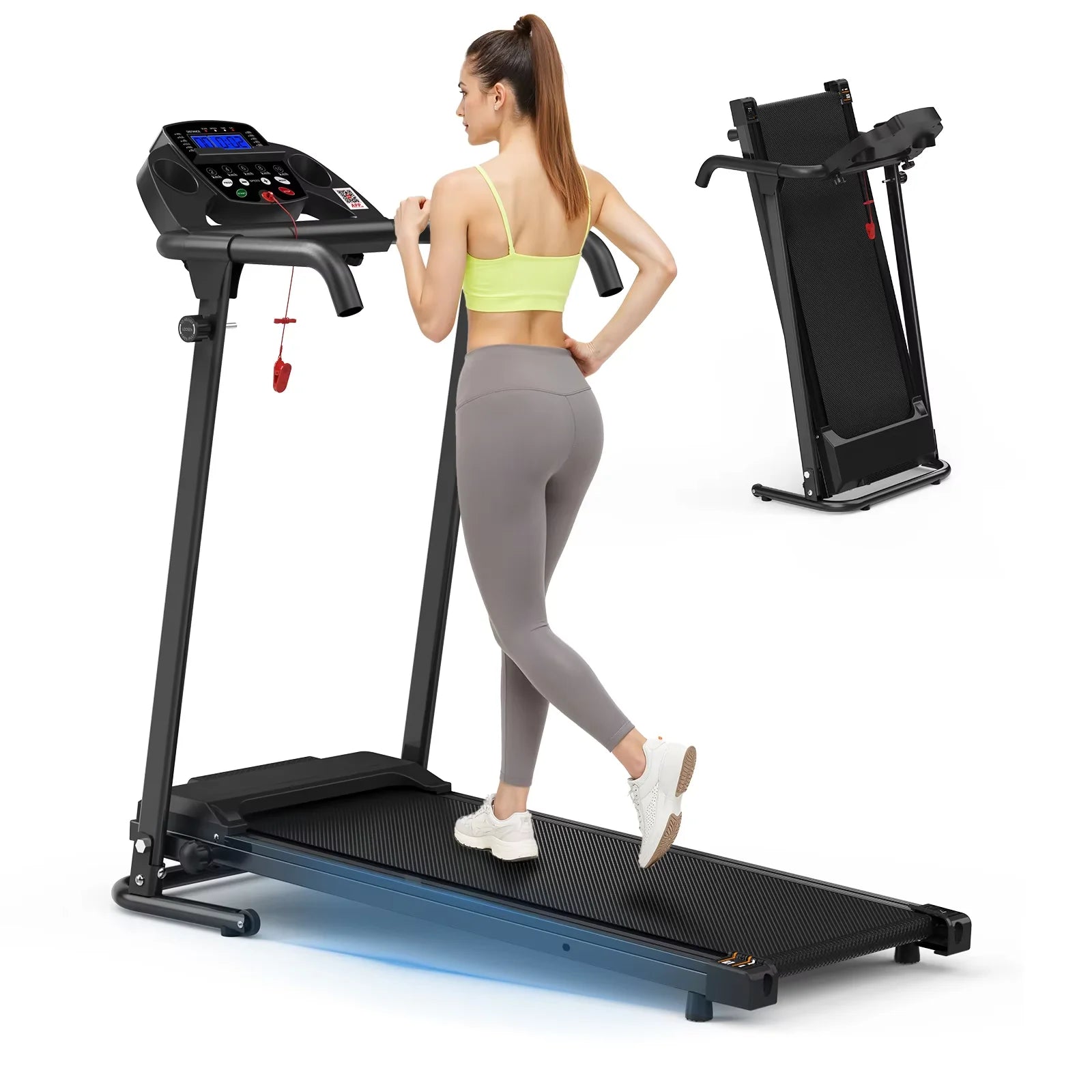 2025 EU New Arrival Treadmill Foldable With DC Motor Home Use Machine Entry Level Unisex Treadmill Home Gym With LCD LED