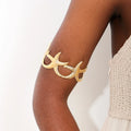 Fashion Floral Silver Gold Plated Sample Starfish Open Bangle Bracelet Armband Wide Bracelet