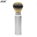 Private Label Retractable Travel Portable Aluminum Custom Beard Grooming Tool Shaving Synthetic Men Beard Shaver Brush