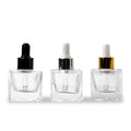 Custom 1oz 30ml Colored Glass Dropper Bottle for Cosmetic Frosted Serum Bottle Yellow Amber Cosmetic Square Bottles