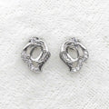 Sterling Silver 4*6mm Semi Mount Stud Earrings Empty Support Blank Claws Setting S925 Base Without Center Stone for DIY Inlay
