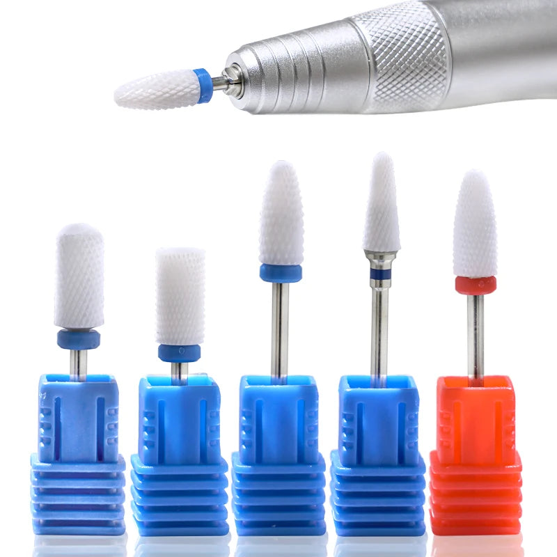 Professional 10 Sizes Ceramic Nail Drill Bit Set Milling Cutter Tool for Nails Premium Nail Supplies