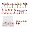 Wholesale 2-4g Isca Artificial Lure Rotating Metallic Lure Fishing Bass Trout Spinner Lure Set