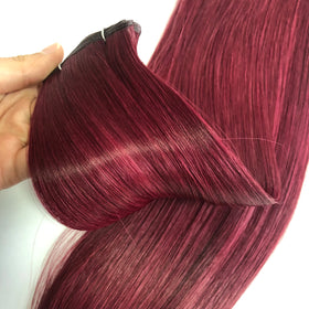Thin Invisible Double Drawn Virgin Remy Weft Cuticle Aligned Human Hair Extensions 18