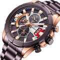 CURREN Quartz Watches 8401 Luxury Customize Logo Wristwatches Men Casual Luminous Watch Stainless Steel Band Chronograph Clock