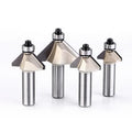OEM 1/2 Shank 45 Degree Edge Chamfering Router Bits With Bearing Cnc Cutting Tools Woodworking  Chamfer Cutter  With Bearing