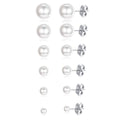 Sparkling Diamond Accessories Stainless Steel Earrings Temperament Round Ball Pearl Earrings Gifts for Women Girls
