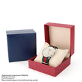 New Right Angle Lychee Paper Filled Watch Box Gift  Imitation PU Leather Watch Jewelry Packaging Hot Stamping Spot