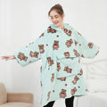 Luxury Large Wearable Blanket New Design Fuzzy Flannel Fleece Giant Hoodie Blanket