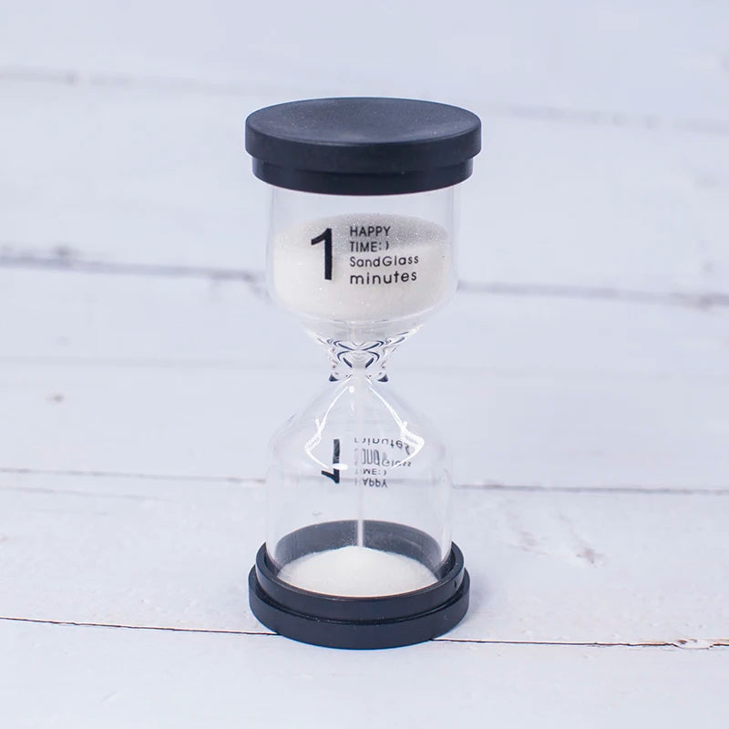 Colorful 3 Minute Glass Sand Timer Portable Customizable Sand Color Contemporary Design Great for Tabletop Decoration Kids'