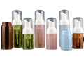 Blue pink Amber Green PET 100ml 150ml 200ml Plastic Cosmetic Foam Pump Bottle   Spray  Bottle  for Cleanser  Mousse