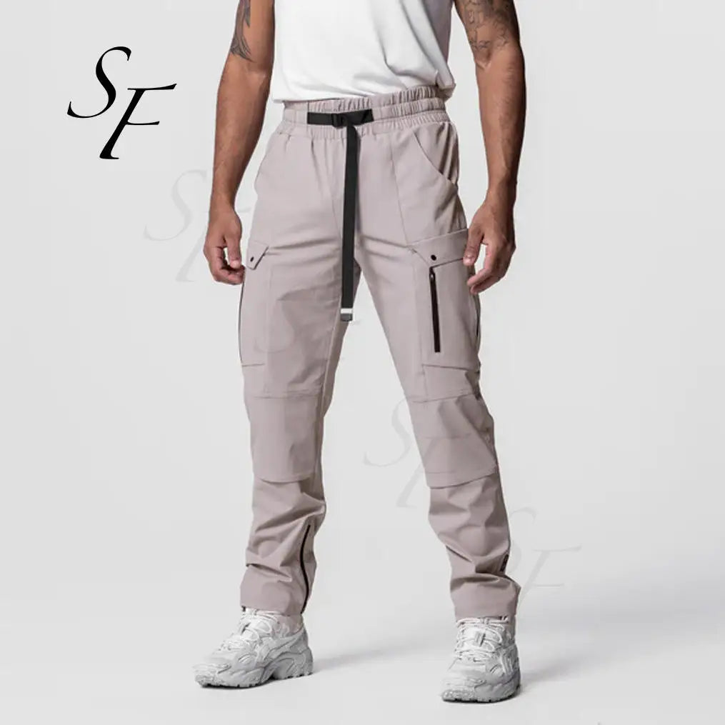 Custom Logo Loose Fit Men's Pant Hiking Hunting Multi Pockets Waterproof Quick Dry Tactical Cargo Pants Men
