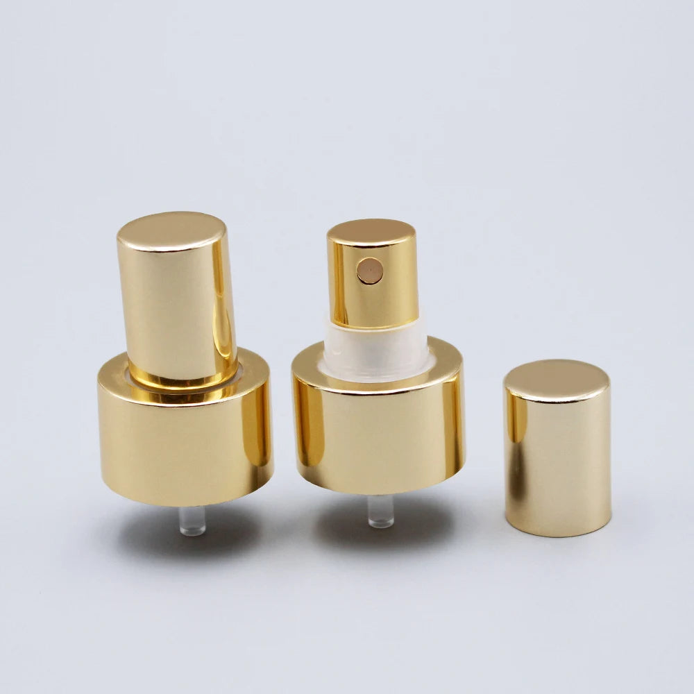Customized 24/410 28/410 All Gold Aluminum Spray Pump Gold Pump Head Solid Cap