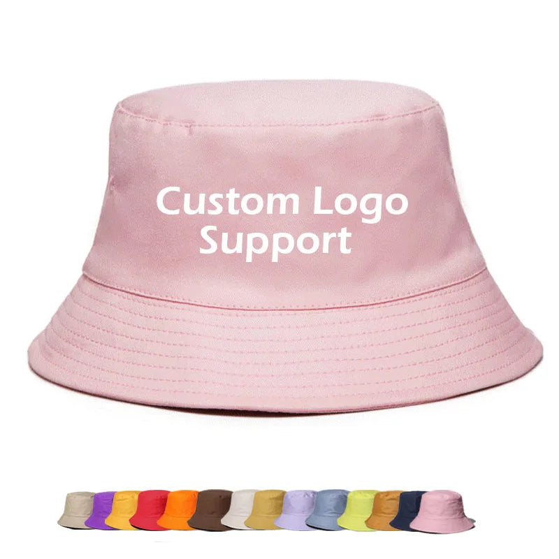 Hot Selling Wholesale Plain Cotton Bucket Hat Custom Embroidery logo Reversible Bucket Hat for Women Men
