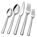 Dishwasher Safe Stainless Steel Flatware Cutlery Set Square Edge Utensils Knife Spoon Fork for Home Restaurant