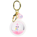Wholesaler Custom Water Plastic Keychain Globe Ball Shape Acrylic Liquid Floating 3d Keyring