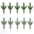 New Arrivals Plastic 3 Forks Single Branch Artificial Plants Pine Needles for Christmas Decor