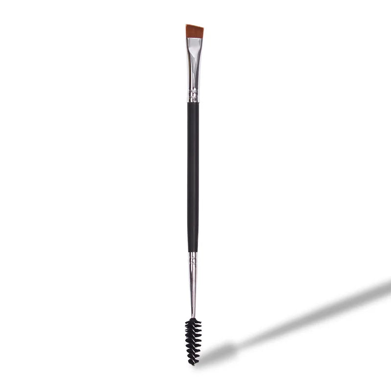 Double Sided Eye Brush Free Sample Custom logo Angled Eyebrow and Eyelash Mascara Makeup Brush