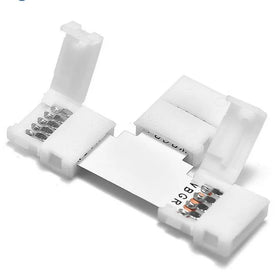 4pin 10mm T Shaped LED Strip Lights Connector Corner Right Angle Free Soldering Led Connectors for Indoor 5050 2835 RGB Lighting