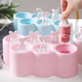 B7-19 Creative Ice Cream Mold  Silicone Summer Homemade Popsicle Mold Kids Ice  Lattice Mold Ice Makers