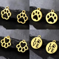 DAIHE Fashion Jewelry Pendants Charms Cute Cat Dog Paw Stainless Steel DIY Pendant Accessory