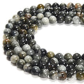 Loose Bulk Multicolor Eagle Eye Agate Ivory Green Amazonite Bead Strands Round Stone Beads for Jewelry Making 6mm 8mm 10mm 12mm