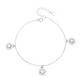 Simple Fashion 925 Sterling Silver Round Bracelet for Women