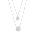 Wholesale Personalized Stainless Steel Link Necklace for Men Women Gold Plated Double Coin Pendant Minimalist Fashion Jewelry