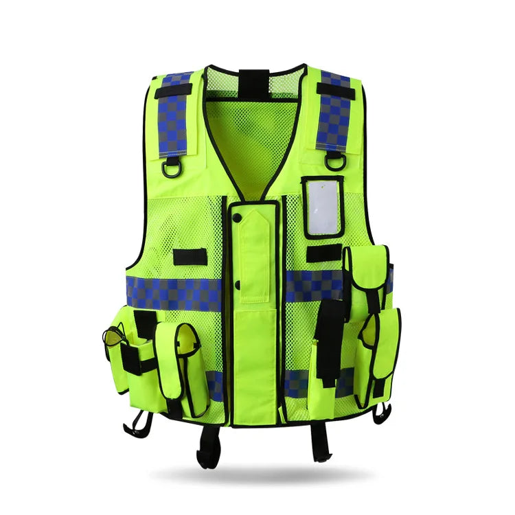 Custom Reflective Vest Chaleco Protection Motociclista Safety Protection Vest Fluorescent Clothing Motorcycle Riding Jacket