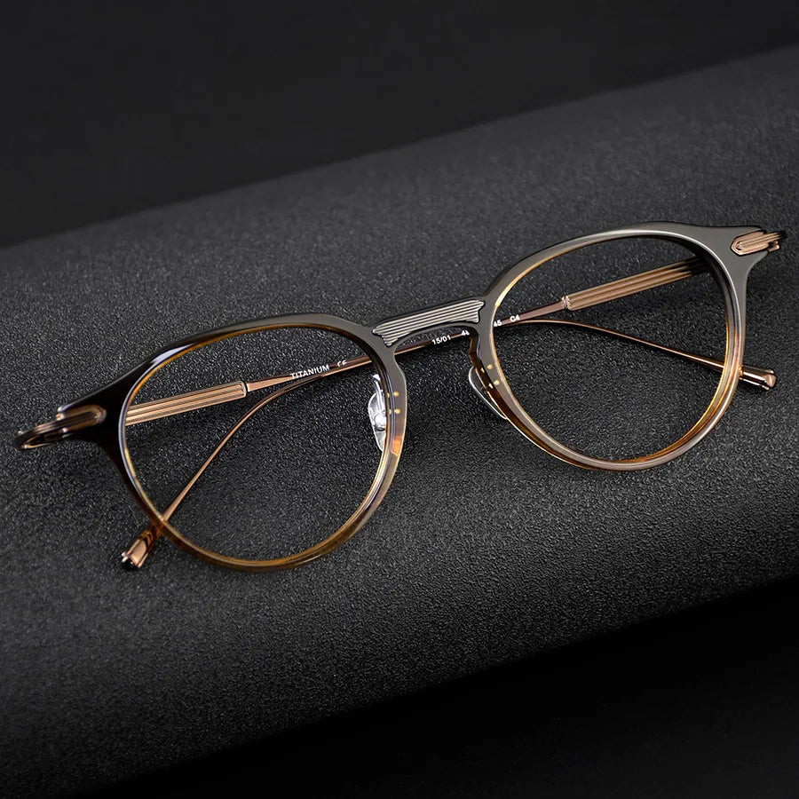 15/01 New Japan Japanese 100% Handmade Pure Acetate Titanium Optical Luxury Top Quality Eyeglasses Frames