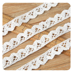 Wholesale Sustainble 100% Cotton Border Trim Lace Skin-friendly Crochet Lace Trim for Dress