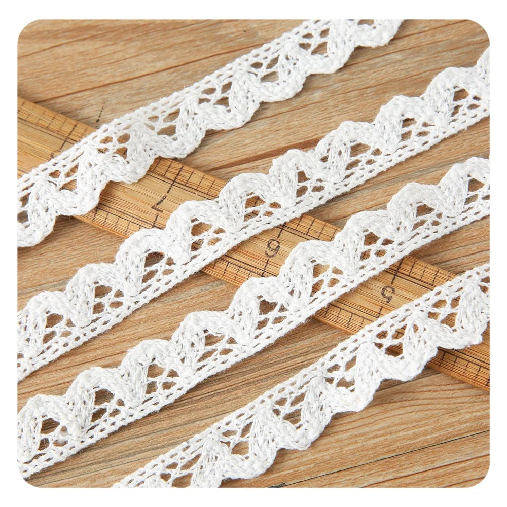 Wholesale Sustainble 100% Cotton Border Trim Lace Skin-friendly Crochet Lace Trim for Dress