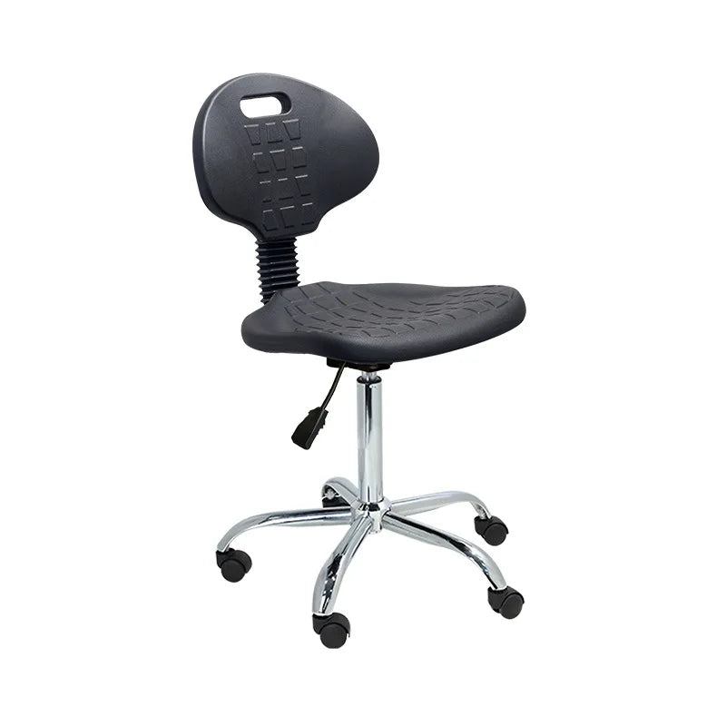 Ergonomic Anti-Static PU Foam Chair with Adjustable Backrest and Wheels Computer Chair Made From Metal and Panel Wood