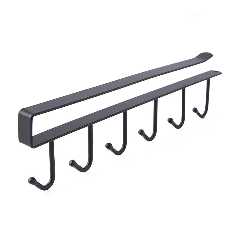 Kitchen Cupboard Cabinet Hook Glass Cup Storage Hanging Rack Mug Holder Storage Shelf