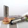 USB Rechargeable Exquisite Stainless Steel Electric Spice Pepper Grinder Mill with Straight Shape