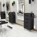 Foldable Hair Salon Tool Cabinet Drawer-Type Mirror Table for Haircutting for Living Room Hairdressing Tool Storage