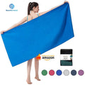 Ultra Compact Quick Drying Microfiber Beach Towel Super Absorbent Sand Free for Sports Camping Cotton Woven Pattern for Adults