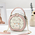 2025 logo Round Classical Luxury Red Shoulder Leather Designer Handbags Famous Brands Women